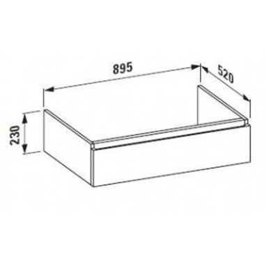 LAUFEN Тумба под умывальник подвесная Case (H4052310754631)